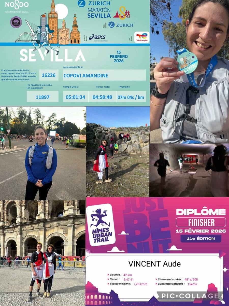 Marathon Séville et Urban Trail Nîmes